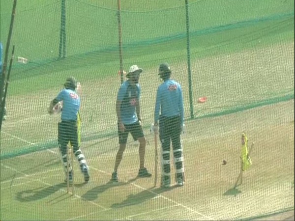 Bangladesh players train at Holkar Stadium in Indore