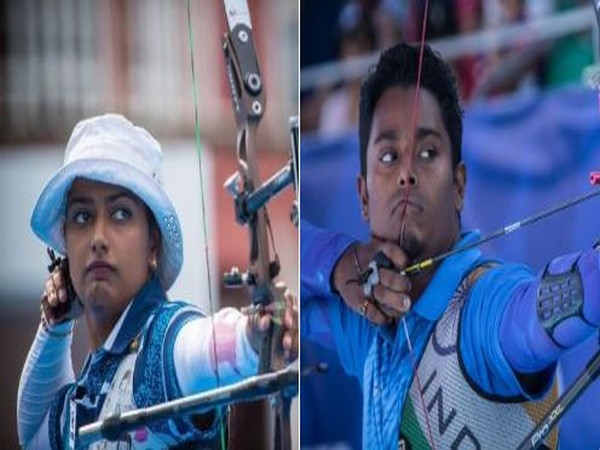 Deepika Kumari (left) and Atanu Das (right) (Photo/ SAIMedia Twitter) 