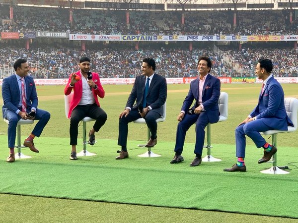 Harbhajan Singh, VVS Laxman, Sachin Tendulkar and Anil Kumble during chat show (Photo/ Harbhajan Singh Twitter)