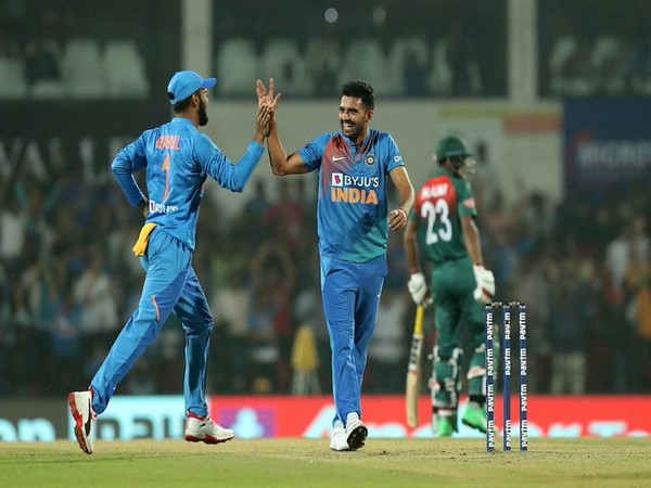 Pacer Deepak Chahar in action against Bangladesh (Photo/ BCCI Twitter)