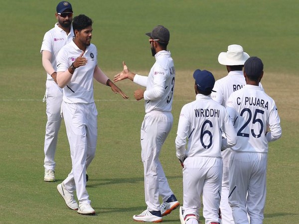 Umesh Yadav celebrates after taking a wicket against Bangladesh (Photo/ BCCI Twitter)