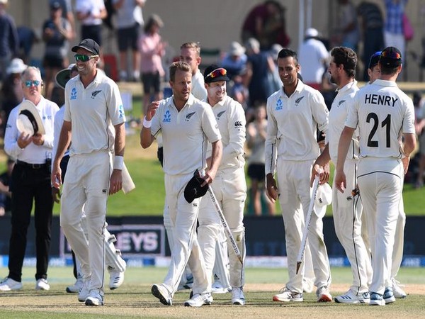 New Zealand walking out of the field after defeating England in the first Test.