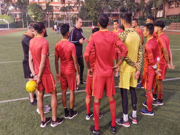 Indian team during pratice session. (Photo/Indian Football Team Twitter)