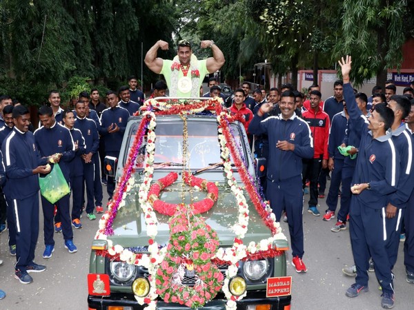  Havildar Anuj Kumar T comes home after winning gold 