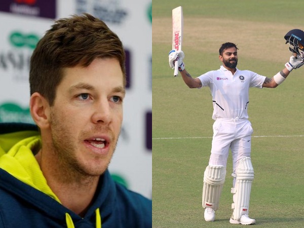 Tim Paine (L) and Virat Kohli (R) 