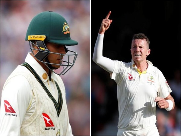 Usman Khawaja (L) and Peter Siddle (R) 