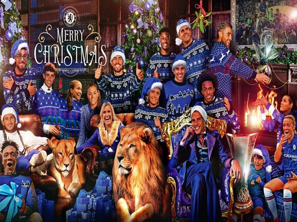 Chelsea extending Christmas greetings (Photo/ Chelsea twitter)
