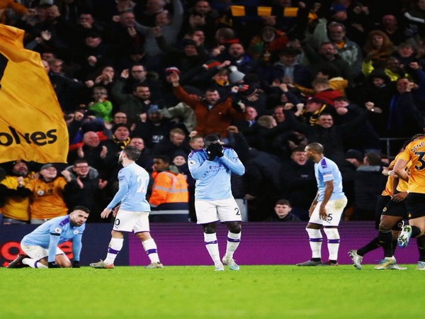 Manchester City's Benjamin Mendy during the match against Wolves (Photo/ Benjamin Mendy Twitter)