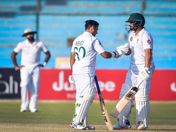 Pakistan's Abid Ali and Azhar Ali in action against Sri Lanka (Photo/ PCB Twitter)