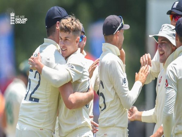 England team celebrating after taking a wicket. (Photo/England Cricket Twitter)