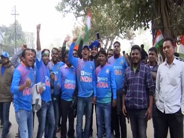 Fans outside the Barabati Stadium to watch match between India and West Indies here on Sunday. 