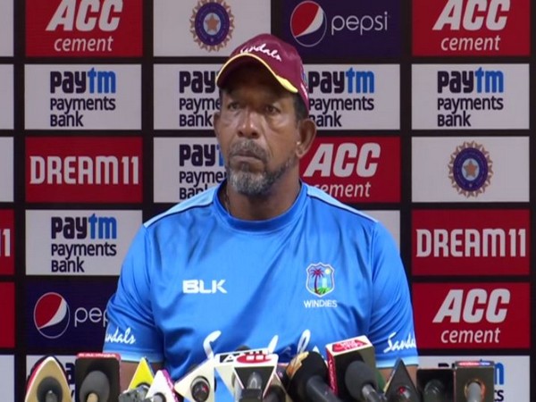 West Indies coach Phil Simmons talking to reporters in Cuttack on Saturday. Photo/ANI