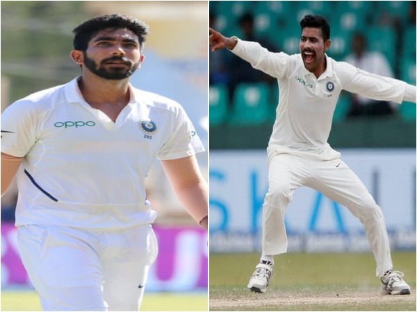 Jasprit Bumrah (L) and Ravindra Jadeja (R)