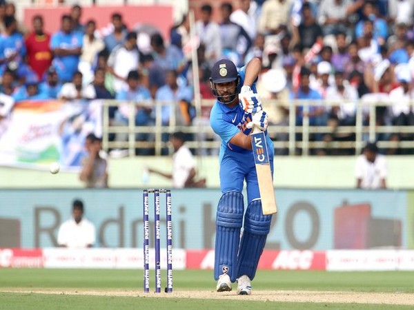 Opening batsman Rohit Sharma in action against West Indies (Photo/ BCCI Twitter)