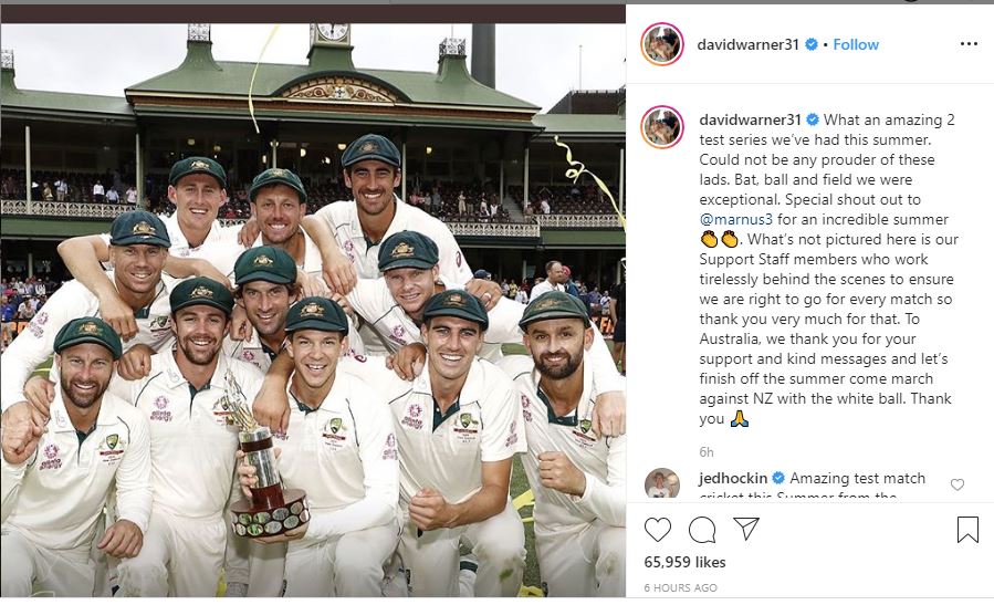 Couldn’t be more proud of these guys: Warner on impressive Australian summer