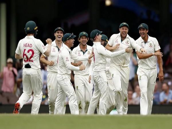 Australian team celebrating after winning the series 3-0 against New Zealand. (Photo/ICC Twitter)