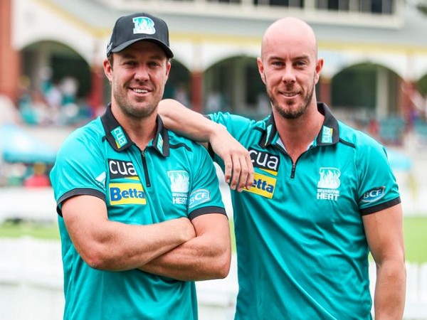 AB de Villiers and Chris Lynn (Photo/ Adelaide Strikers Twitter)