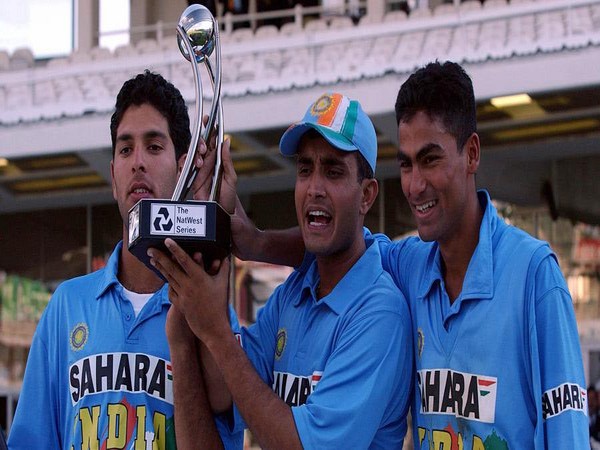 Sourav Ganguly, Yuvraj Singh and Mohammad Kaif after winning Natwest final (Photo/ Mohammad Kaif Twitter)