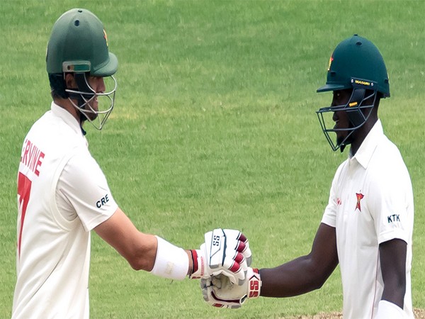 Zimbabwe's Craig Ervine and Kevin Kasuza in action against Sri Lanka (Photo/ Zimbabwe Cricket Twitter)