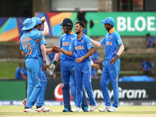 India players in action against New Zealand. (Photo/Cricket World Cup Twitter)