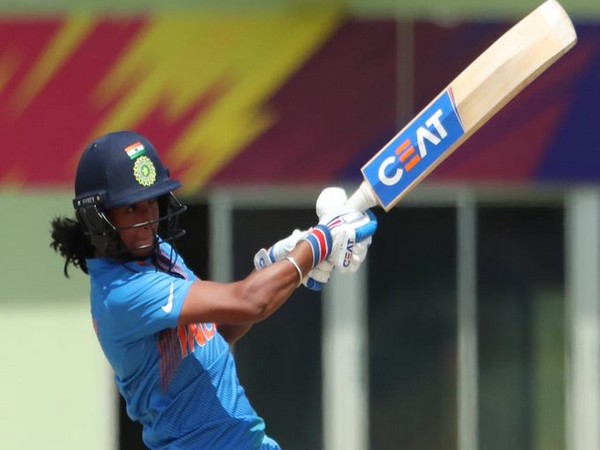 India skipper Harmanpreet Kaur while playing a shot. (Photo/ICC Twitter)