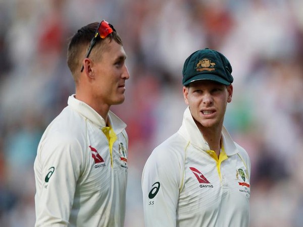 Australia's Marnus Labuschagne and Steve Smith 