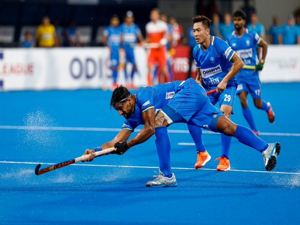 Rupinder Pal Singh in action against the Netherlands. (Photo/Hockey India Twitter)