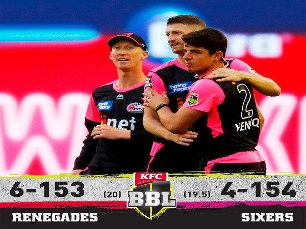 Sydney Sixers win against Melbourne Renegades (Photo/BBL's Twitter)