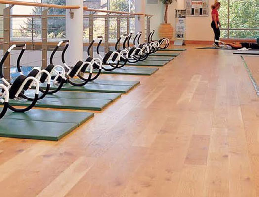 Wood gym floor