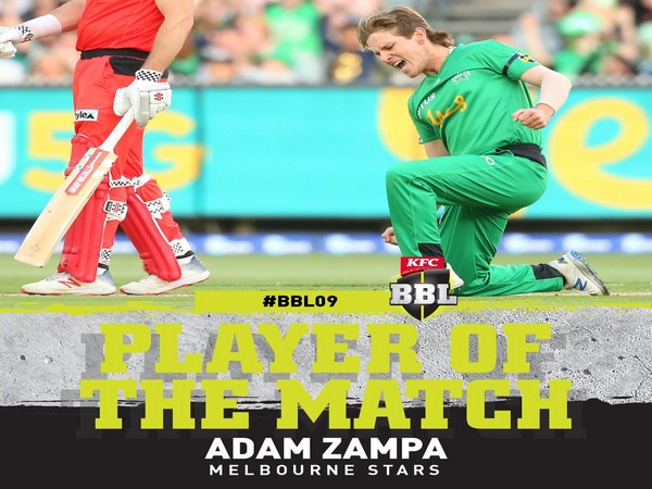 Melbourne Stars' Adam Zampa (Image: BBL's Twitter)