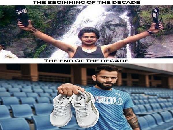 Virat Kohli's decade comparison pictures. (Photo/Virat Kohli Twitter)