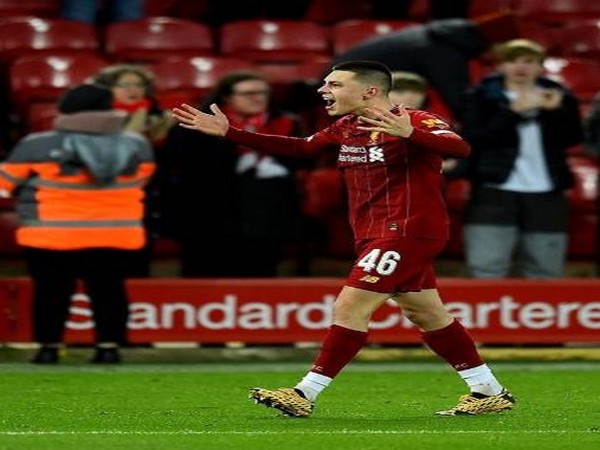 A dream come true: Adam Lewis after making Liverpool debut