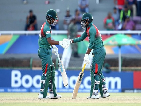 Bangladesh batsmen during the run-chase. (Photo/Cricket World Cup twitter)