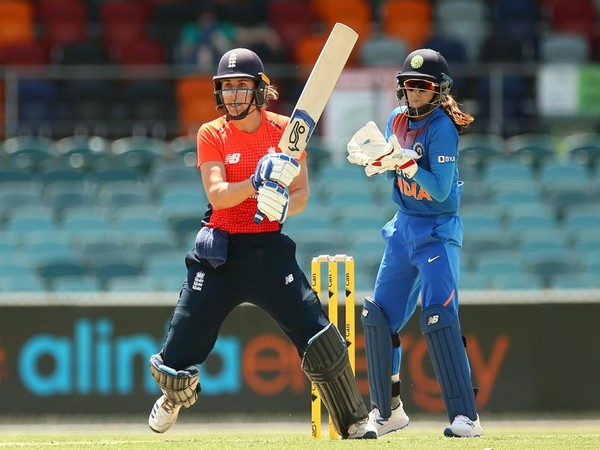 England's Natalie Sciver in action against India (Photo/ ICC Twitter)