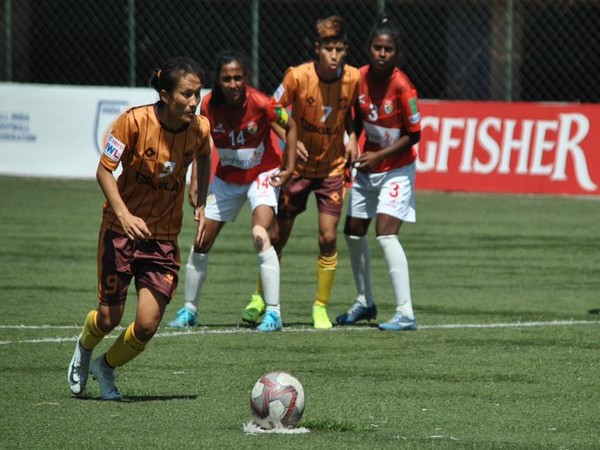 Kamala Devi scored a hat-trick for Gokulam Kerala. (Photo/Indian Football Team Twitter)