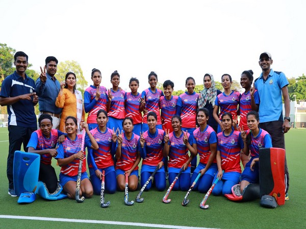 SSB clinched the 10th Hockey India Senior Women National Championship 2020 title. (Photo/Hockey India Twitter)