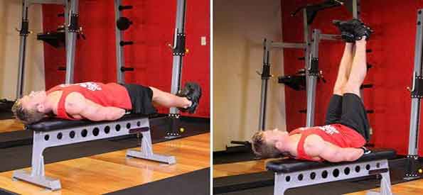 Flat Bench Lying Leg Raise