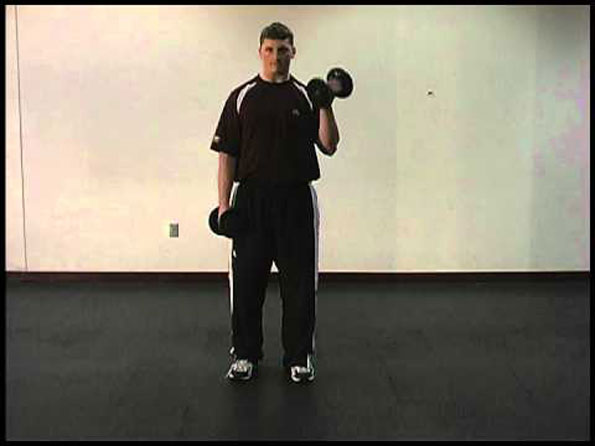 Dumbbell Curl and Press