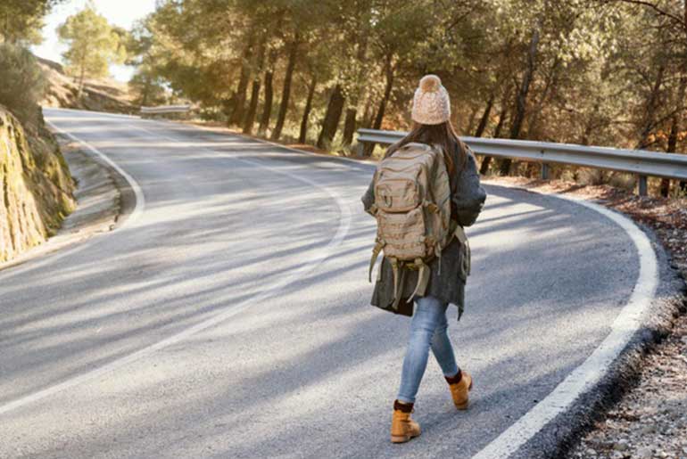 woman-walking-road