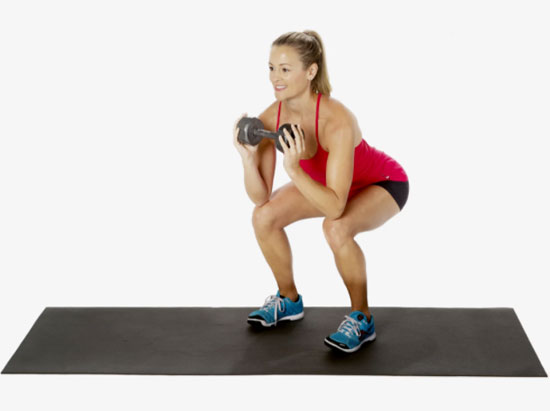 leg workout Goblet squat 