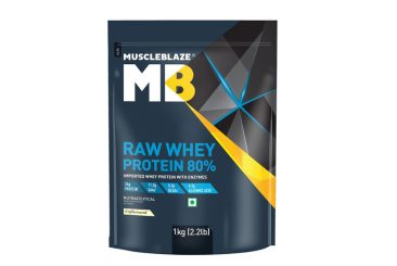MuscleBlaze Raw Whey Protein Concentrate 80% with Added Digestive Enzymes