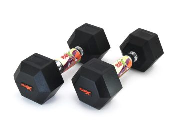 RUBX Rubber-Coated Professional Exercise Dumbbells