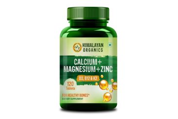 Himalayan Organics Calcium, Magnesium, Zinc, Vitamin D3, B12 & K Tablets