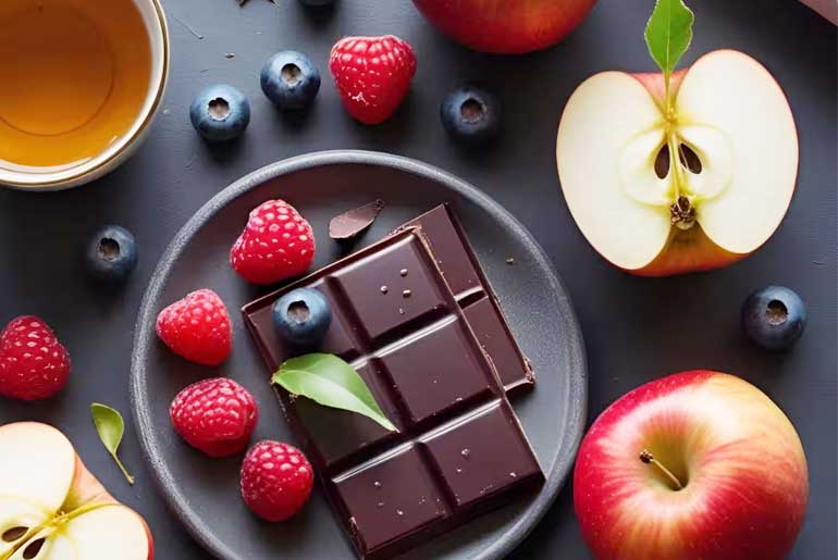 Study Connects Dark Chocolate, Berries, and Tea to Longevity: Sip, Snack, Live Longer Study Connects Dark Chocolate, Berries, and Tea to Longevity: Sip, Snack, Live Longer