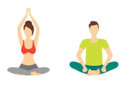 Cross-legged yoga
